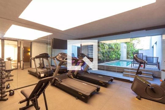 Área comum - Academia de apartamento à venda com 1 quarto, 69m² em Indianópolis, São Paulo