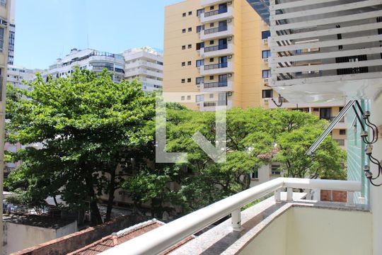 Varanda da Sala de apartamento para alugar com 1 quarto, 40m² em Botafogo, Rio de Janeiro