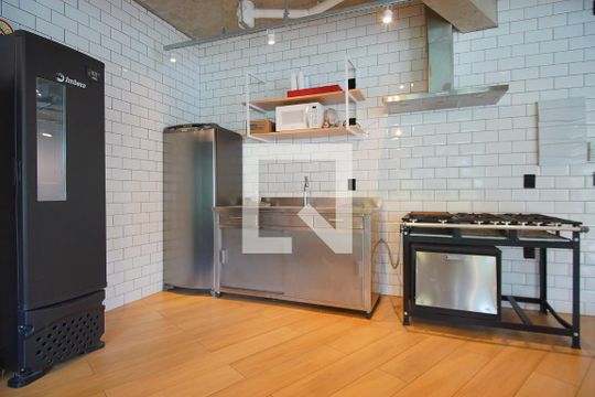 Área comum - Salão de festas de apartamento à venda com 1 quarto, 20m² em Santa Cecília, Porto Alegre