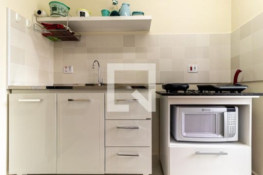 Cozinha - Armários de kitnet/studio à venda com 1 quarto, 31m² em Campos Elíseos, São Paulo