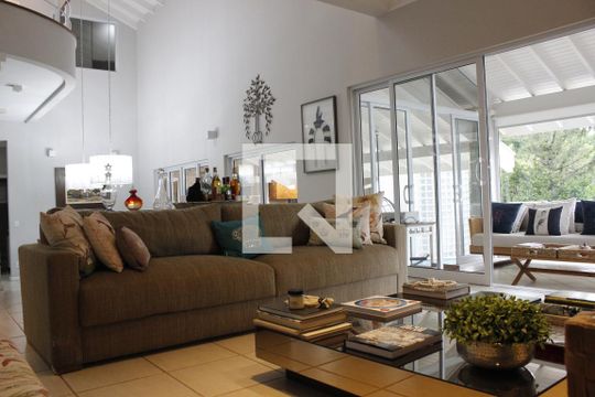 Sala de Estar de casa de condomínio à venda com 5 quartos, 1000m² em Sítios de Recreio Gramado, Campinas
