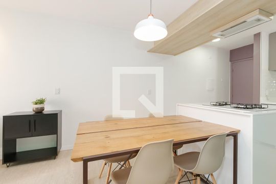 Sala de apartamento para alugar com 1 quarto, 50m² em Brooklin, São Paulo