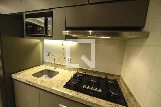 Cozinha de apartamento para alugar com 2 quartos, 57m² em Setor Oeste, Goiânia