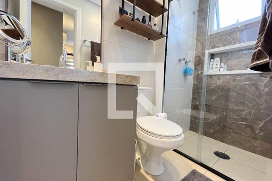 Banheiro da Suíte de apartamento à venda com 2 quartos, 74m² em Vila Monte Alegre, São Paulo
