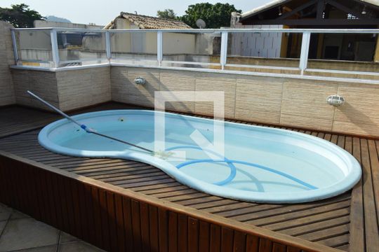 Terraço - Piscina de casa à venda com 3 quartos, 133m² em Anil, Rio de Janeiro
