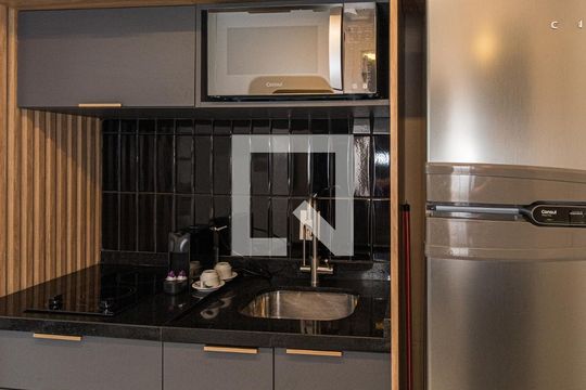 Cozinha de apartamento à venda com 1 quarto, 26m² em Mont’serrat, Porto Alegre