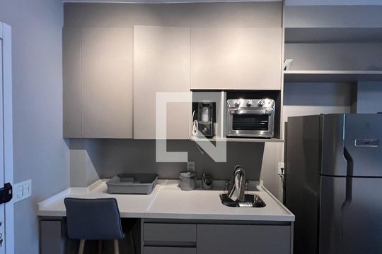 Cozinha - Armários de kitnet/studio à venda com 1 quarto, 31m² em Pinheiros, São Paulo