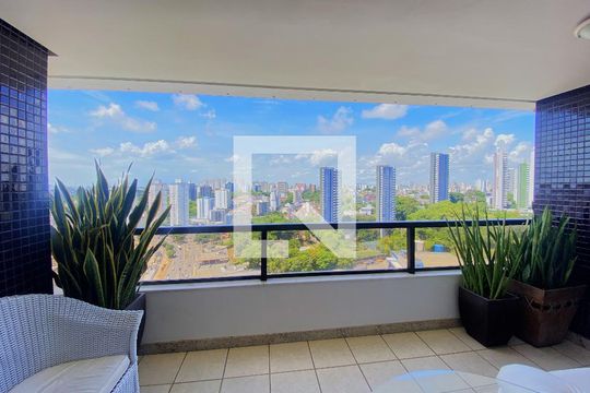 Varanda da Sala de apartamento para alugar com 3 quartos, 106m² em Horto Florestal, Salvador
