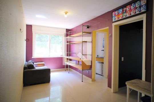Sala de apartamento à venda com 1 quarto, 62m² em Jardim do Salso, Porto Alegre
