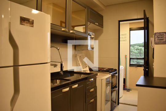 Cozinha de apartamento para alugar com 2 quartos, 50m² em Santa Quitéria, Curitiba