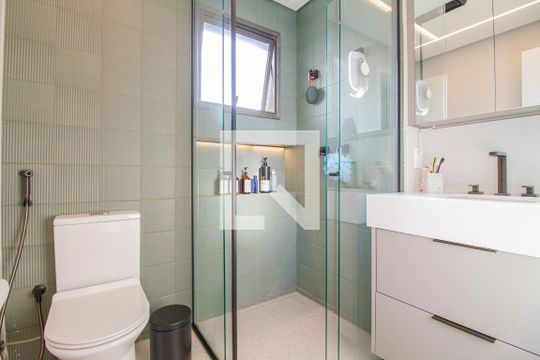 Banheiro da Suíte de apartamento à venda com 1 quarto, 70m² em Sumarezinho, São Paulo