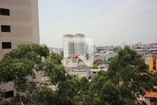 Sala Vista  de apartamento para alugar com 1 quarto, 55m² em Vila Lusitânia, São Bernardo do Campo