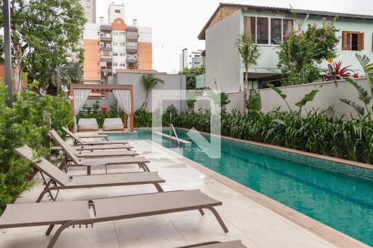 Área comum - Piscina de kitnet/studio à venda com 1 quarto, 27m² em Partenon, Porto Alegre