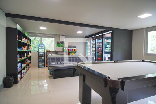 Área comum - Sala de Jogos de kitnet/studio à venda com 1 quarto, 72m² em Petrópolis, Porto Alegre