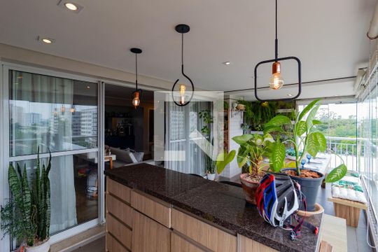 Varanda gourmet de apartamento à venda com 4 quartos, 136m² em Jurubatuba, São Paulo