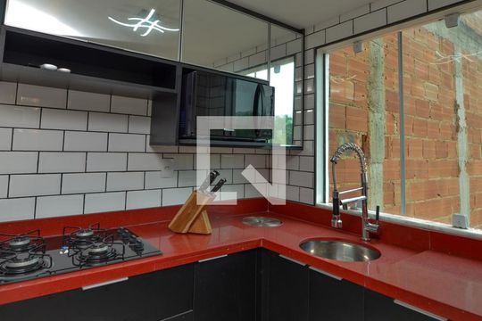 Cozinha de apartamento para alugar com 1 quarto, 35m² em Vargem Grande, Rio de Janeiro