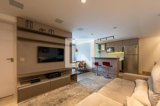 Sala de apartamento para alugar com 2 quartos, 63m² em Jardim Prudência, São Paulo