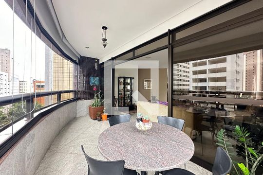 Varanda da Sala de apartamento à venda com 4 quartos, 210m² em Funcionários, Belo Horizonte