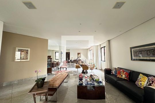 Sala de apartamento à venda com 4 quartos, 210m² em Funcionários, Belo Horizonte
