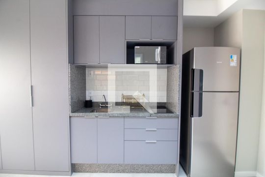 Cozinha - Studio de kitnet/studio à venda com 1 quarto, 25m² em Brooklin Paulista, São Paulo