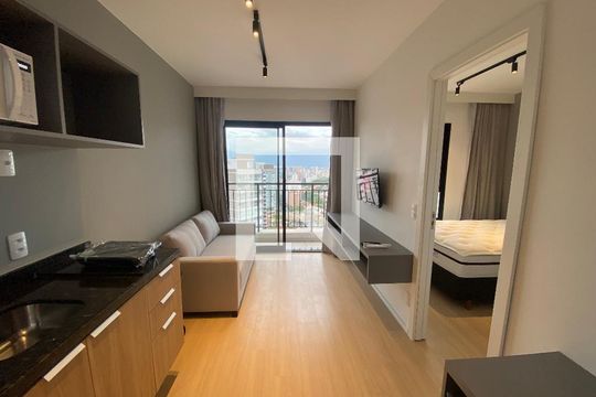 Cozinha de apartamento para alugar com 1 quarto, 26m² em Sumaré, São Paulo