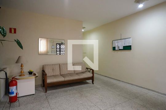 Hall de entrada de apartamento para alugar com 1 quarto, 48m² em Barcelona, São Caetano do Sul