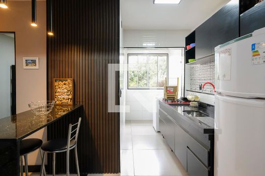 Cozinha de apartamento para alugar com 1 quarto, 48m² em Barcelona, São Caetano do Sul