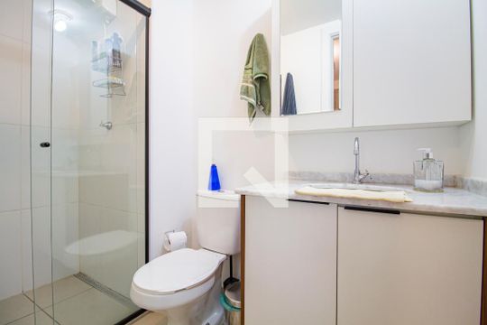 Banheiro da Suíte de apartamento à venda com 1 quarto, 30m² em Sumaré, São Paulo