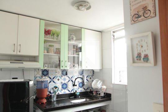 cozinha de apartamento à venda com 3 quartos, 130m² em Castelo, Belo Horizonte