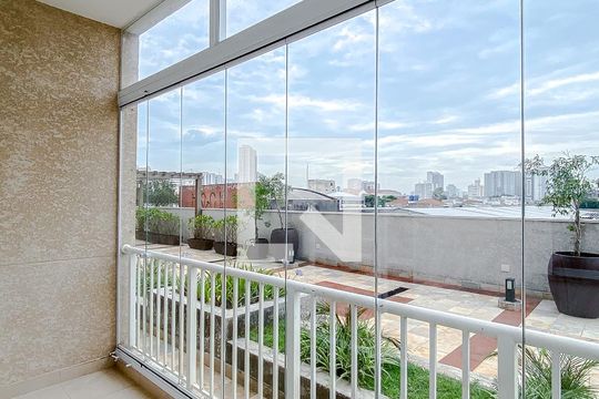 Varanda da Sala de apartamento à venda com 1 quarto, 34m² em Mooca, São Paulo
