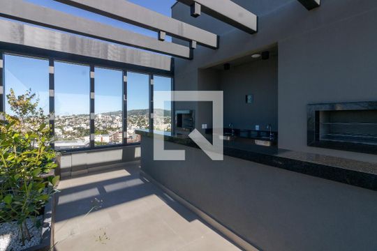 Área gourmet de kitnet/studio à venda com 1 quarto, 30m² em Petrópolis, Porto Alegre