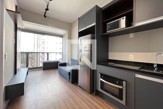 Sala de apartamento para alugar com 1 quarto, 39m² em Moema, São Paulo