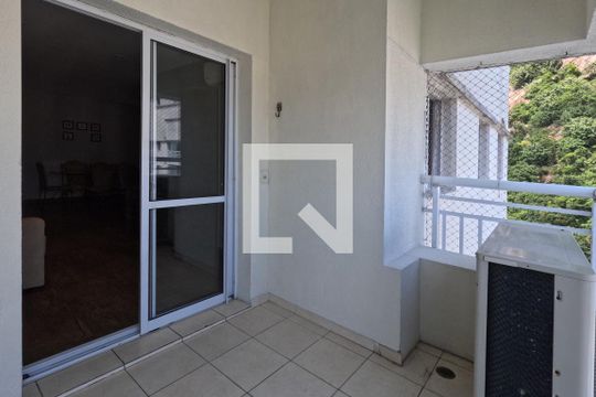 Varanda da Sala de Estar e Jantar de apartamento para alugar com 3 quartos, 84m² em Marapé, Santos