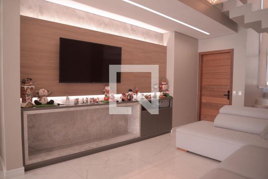 sala  de casa de condomínio à venda com 4 quartos, 188m² em Fátima, Canoas