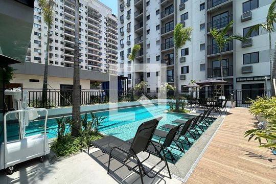 Área comum - Piscina de apartamento para alugar com 1 quarto, 44m² em Jacarepaguá, Rio de Janeiro