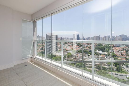 Varanda da Sala de apartamento para alugar com 1 quarto, 47m² em Brooklin, São Paulo