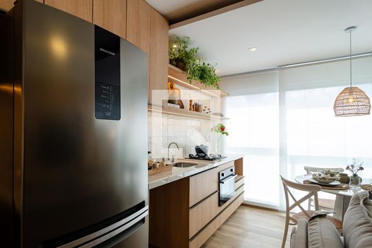 Cozinha de apartamento para alugar com 1 quarto, 40m² em Vila Clementino, São Paulo