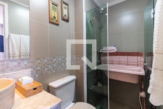 Banheiro da Suíte de apartamento à venda com 2 quartos, 50m² em Vila Moinho Velho, São Paulo