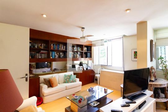 Detalhe da sala  de apartamento à venda com 2 quartos, 110m² em Leblon, Rio de Janeiro