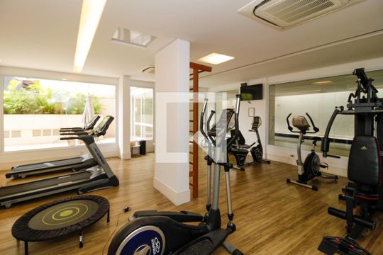 Área comum - Academia de kitnet/studio para alugar com 1 quarto, 37m² em Itaim Bibi, São Paulo