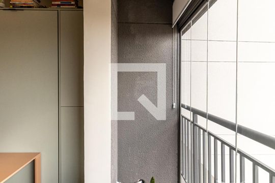 Varanda da Sala de kitnet/studio à venda com 1 quarto, 43m² em República, São Paulo