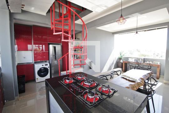 Cozinha de apartamento para alugar com 2 quartos, 150m² em Granada, Uberlândia