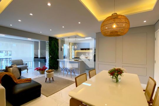 Sala de Jantar de apartamento à venda com 2 quartos, 95m² em Alphaville Conde Ii, Barueri