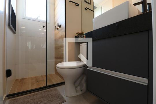 Banheiro de apartamento para alugar com 2 quartos, 43m² em Parque Industrial Tomas Edson, São Paulo