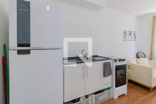 Sala/Cozinha de apartamento à venda com 1 quarto, 25m² em Vila Andrade, São Paulo