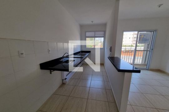 Cozinha e Área de Serviço de apartamento para alugar com 2 quartos, 50m² em Distrito de Bonfim Paulista, Ribeirão Preto