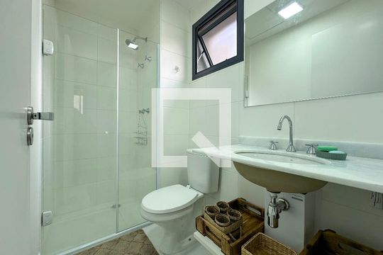 Banheiro  de kitnet/studio à venda com 1 quarto, 25m² em Brooklin, São Paulo
