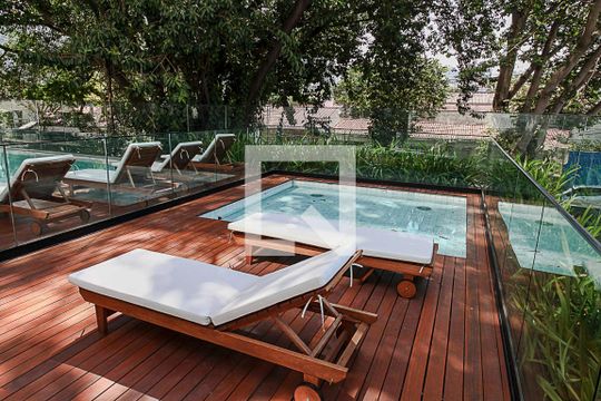 Área comum - Piscina de kitnet/studio para alugar com 1 quarto, 33m² em Vila Cordeiro, São Paulo