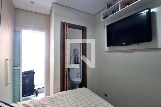 Suíte - Quarto 2 de apartamento à venda com 3 quartos, 104m² em Vila Curuca, Santo André