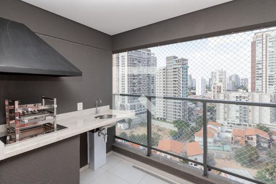 Varanda da Sala de apartamento para alugar com 2 quartos, 62m² em Jardim das Acácias, São Paulo